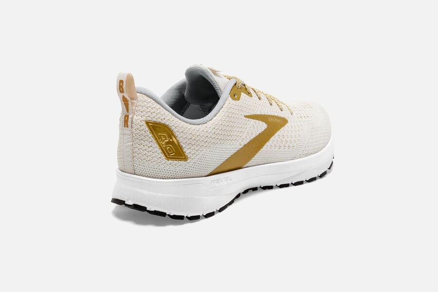 Brooks Revel 4 Road Running Shoes Womens White/Gold 360217-GNM